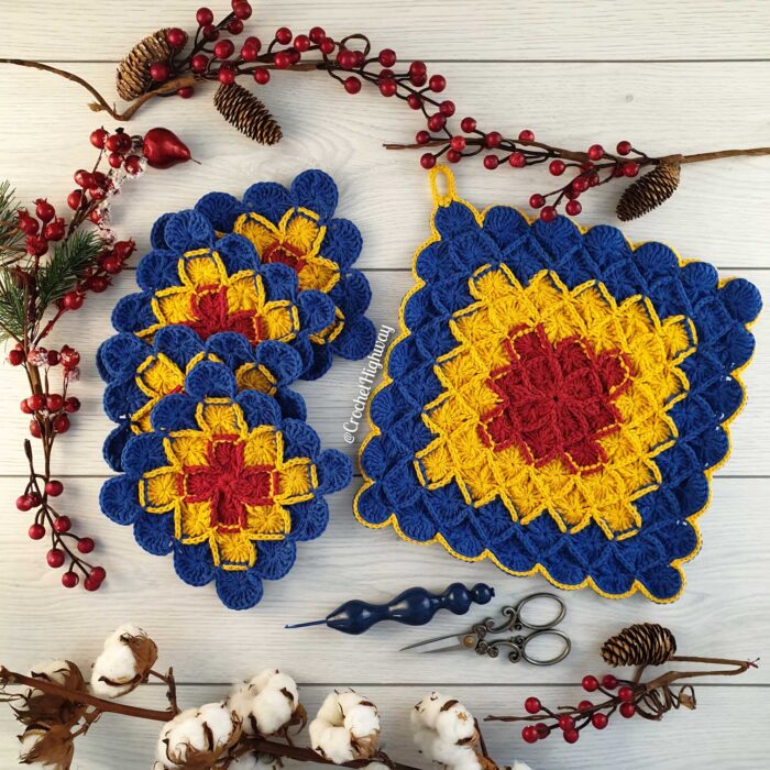 Crochet Coasters: 15 Wonderful Crochet Coasters