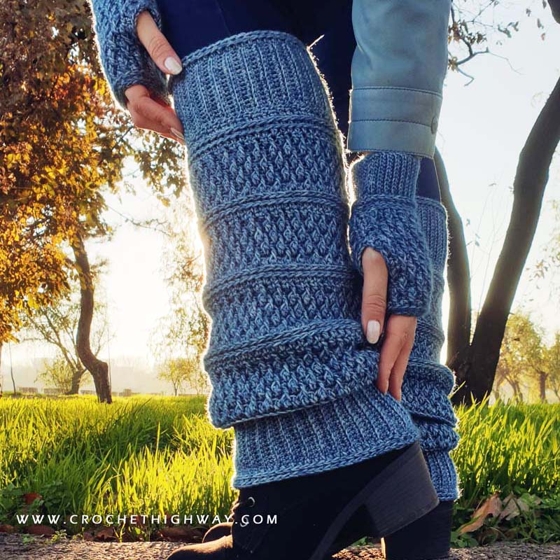 Wool-blend, Long Leg Warmers With Crochet Flower,soft Knitted Legwarmers, women Boot Cuffs, Leg Warmers Rose Heather Color 