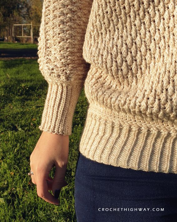 crochet full body sweater