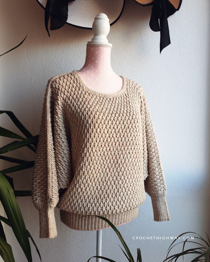 Cosmopolitan Sweater Crochet Pattern Batwing Crochet Pattern (5)
