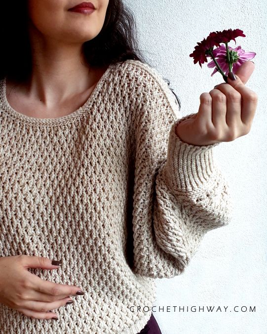 Crochet Pattern Seamless Pullover & Cardigan 2 in (Download Now