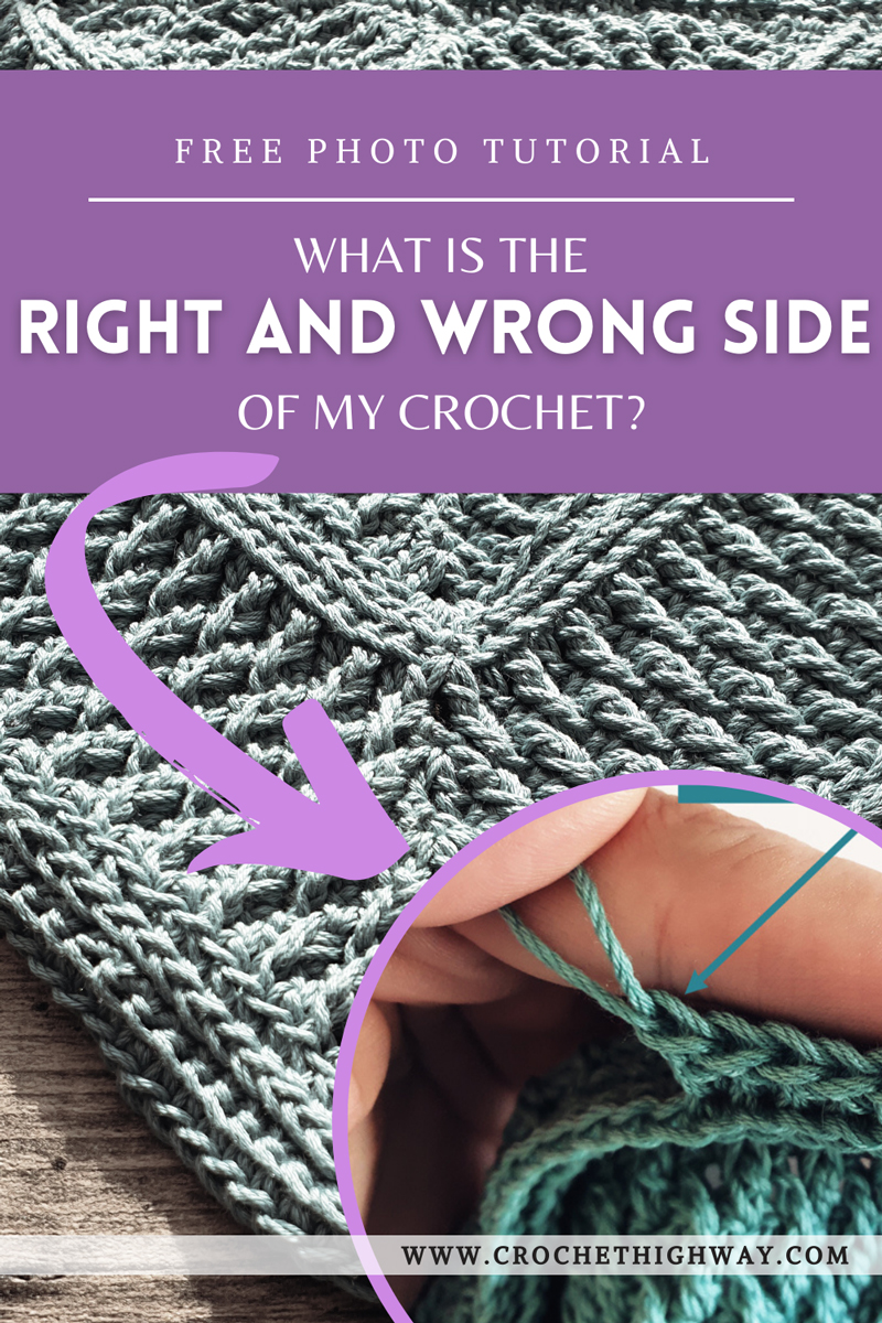 How to differentiate the right side and wrong side in crochet