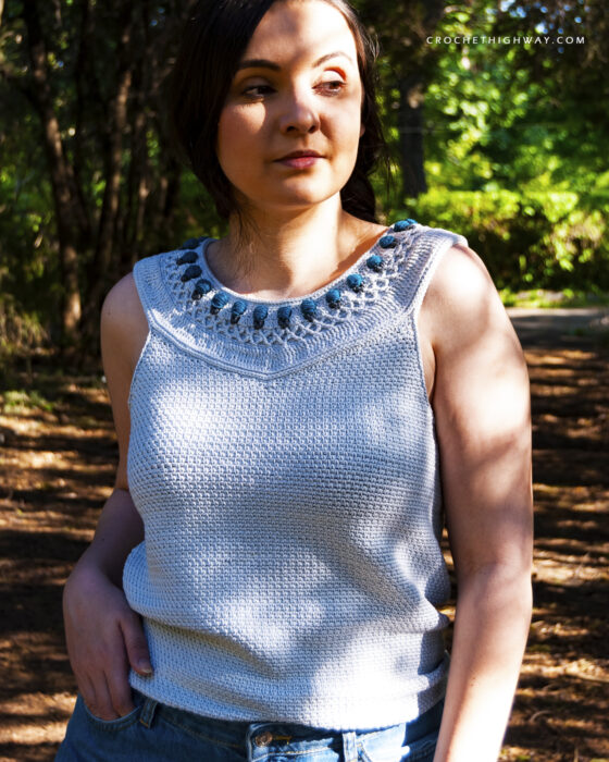 Crochet High Neck Crop Top Pattern – Lunar Knits by Lori