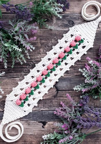 For the Love of Tulips Headband Crochet Pattern