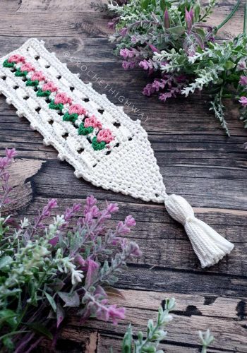 For the Love of Tulips Bookmark Crochet Pattern