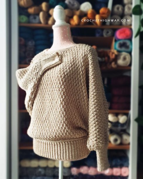 Cosmopolitan Sweater Crochet Pattern Batwing Crochet Pattern (2)