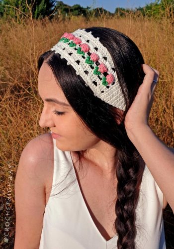 For the Love of Tulips Headband Crochet Pattern