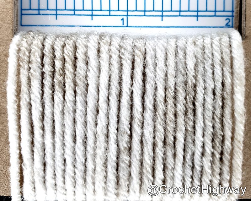 WPI of the original yarn (WPI = 11)